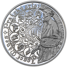 Náhled Averzní strany - Stříbrná medaile Staroměstský orloj - Vodnář
