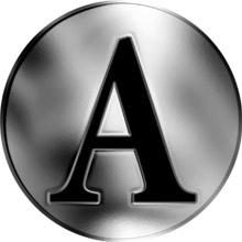 Náhled Averzní strany - Česká jména - Andrej - velká stříbrná medaile 1 Oz