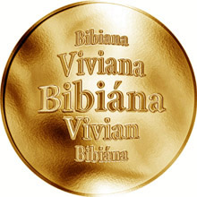 Náhled Reverzní strany - Slovenská jména - Bibiána - zlatá medaile