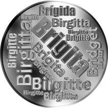 Náhled Reverzní strany - Česká jména - Brigita - velká stříbrná medaile 1 Oz