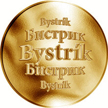Náhled Reverzní strany - Slovenská jména - Bystrík - zlatá medaile