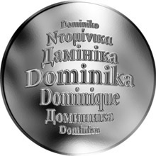 Náhled Reverzní strany - Česká jména - Dominika - stříbrná medaile