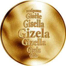 Náhled Reverzní strany - Česká jména - Gizela - zlatá medaile