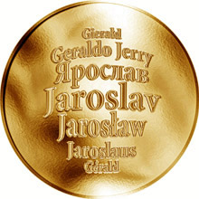 Náhled Reverzní strany - Česká jména - Jaroslav - zlatá medaile
