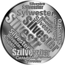 Náhled Reverzní strany - Česká jména - Silvestr - velká stříbrná medaile 1 Oz