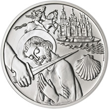 Náhled Averzní strany - Série Apoštolové - stříbrná medaile apoštol Jakub