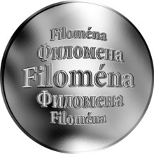 Náhled Reverzní strany - Slovenská jména - Filoména - velká stříbrná medaile 1 Oz