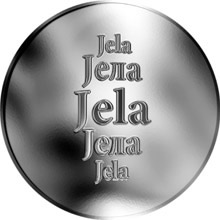 Náhled Reverzní strany - Slovenská jména - Jela - velká stříbrná medaile 1 Oz