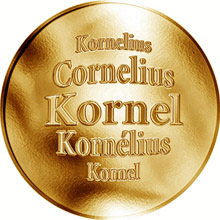 Náhled Reverzní strany - Slovenská jména - Kornel - zlatá medaile
