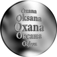 Náhled Reverzní strany - Slovenská jména - Oxana - stříbrná medaile