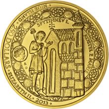 Náhled Averzní strany - Zlatá investiční mince 250 NZD 100dukát Spytihněva I.