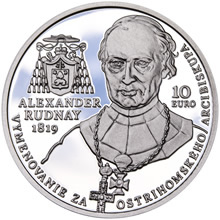 Náhled - 2019 - 10 € - Vymenovanie A. Rudnaya za ostrihomského arcibiskupa – 200. výročie Ag b.k.