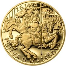 Bitva u Malešova - 590. výročie zlato proof