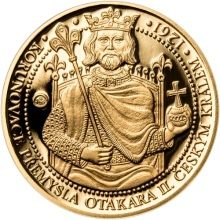 Sada zlatého dukátu a stříbrného odražku Korunovace Přemysla Otakara II. - proof