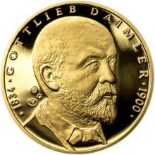 Gottlieb Daimler - 180. výročie narodenia zlato proof