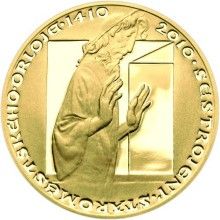 Nevydané mince Jiřího Harcuby - Sestrojení Staroměstského orloje 34mm zlato Proof
