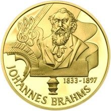 Johannes Brahms - 120. výročie úmrtí zlato proof