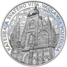 Strieborná medaila Katedrála sv. Víta, Václava a Vojtěcha - 50 mm Proof
