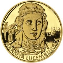Markéta Lucemburská - 700. výročie narodenia Au proof