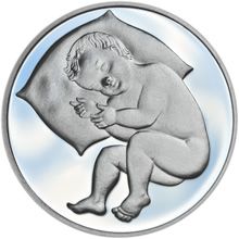 Stříbrný medailon k narození dítěte 2013