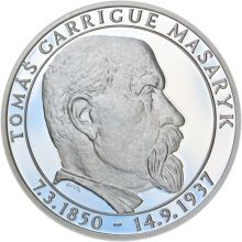 70 let od úmrtí Tomáše Garrigue Masaryka - striebro Proof