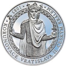 Korunovace Vratislava II českým králem - striebro Proof