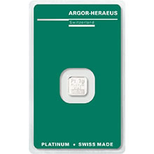 Náhled - Argor Heraeus SA 1 g - 1 gram Pt - Investiční platinový slitek