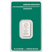 Náhled - Argor Heraeus SA 5 g - 5 gram Pt - Investiční platinový slitek