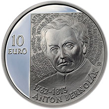 Náhled Reverzní strany - 2012 - 10 € - Anton Bernolák - 250. výročie narodenia Ag Proof