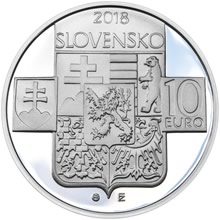 Náhled Averzní strany - 2018 - 10 € - Vznik Československej republiky – 100. výročie Ag Proof