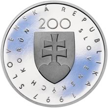 Náhled Reverzní strany - 200 Sk 1997 150. výročí narození S.H. Vajanský