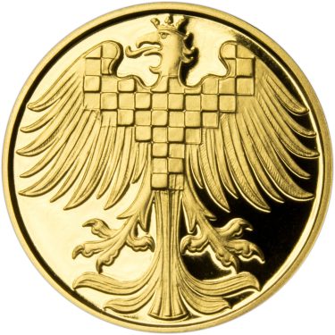 Náhled Averznej strany - Moravská orlice - jubilejní dukát