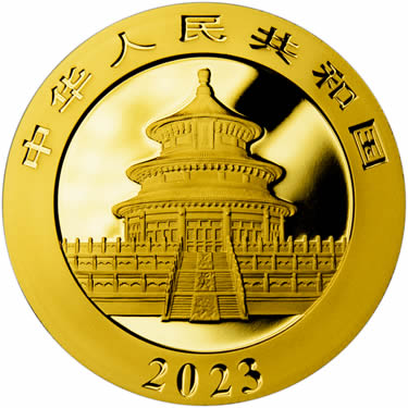 Náhled Reverznej strany - Panda 15g Au - Investiční zlatá mince