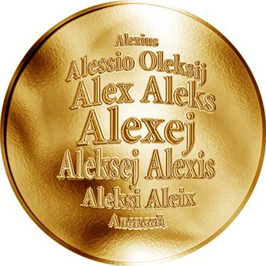 Náhled Averzní strany - Česká jména - Alexej - zlatá medaile