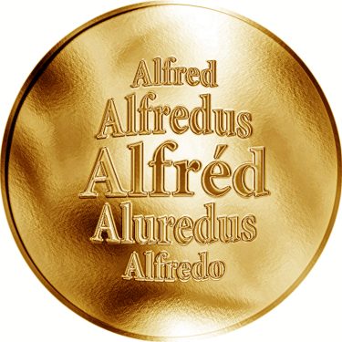 Náhled Averzní strany - Slovenská jména - Alfréd - zlatá medaile