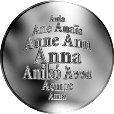 Náhled Averznej strany - Česká jména - Anna - stříbrná medaile