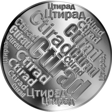 Náhled Averzní strany - Česká jména - Ctirad - velká stříbrná medaile 1 Oz