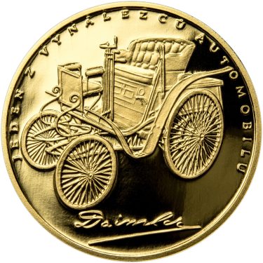 Náhled Reverznej strany - Gottlieb Daimler - 180. výročí narození zlato proof