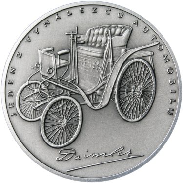 Náhled Reverznej strany - Gottlieb Daimler - 180. výročí narození stříbro patina