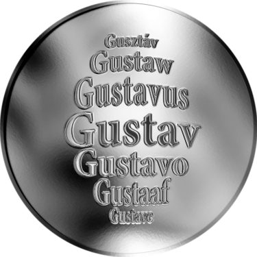 Náhled Averzní strany - Česká jména - Gustav - stříbrná medaile