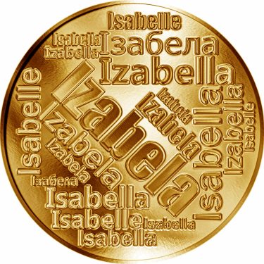Náhled Averzní strany - Česká jména - Izabela - velká zlatá medaile 1 Oz