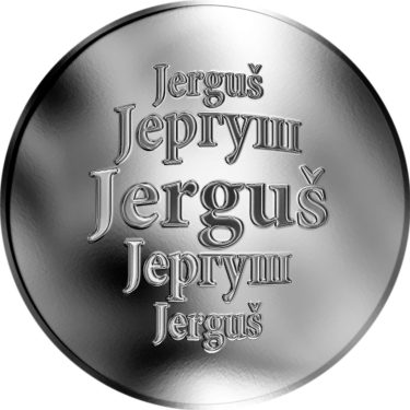 Náhled Averzní strany - Slovenská jména - Jerguš - velká stříbrná medaile 1 Oz