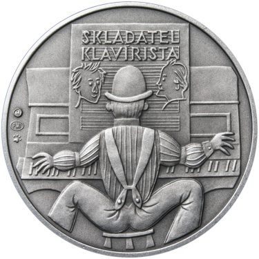 Náhled Reverznej strany - Jiří Šlitr - 90. výročí narození stříbro patina
