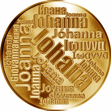 Náhled Averzní strany - Česká jména - Johana - velká zlatá medaile 1 Oz