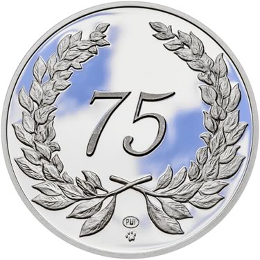 Náhled Averznej strany - Medaile k životnímu výročí 75 let - 1 Oz stříbro Proof