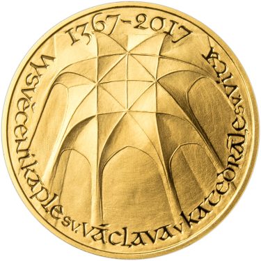 Náhled Averznej strany - Vysvěcení kaple sv. Václava v katedrále sv. Víta - 650. výročí zlato proof