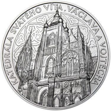 Náhled Reverzní strany - Stříbrná medaile  Katedrála sv. Víta, Václava a Vojtěcha - 50 mm b.k.