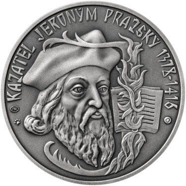Náhled Averznej strany - Kazatel Jeroným Pražský - 600. výročí stříbro patina