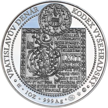 Náhled Reverznej strany - Korunovace Vratislava II českým králem - stříbro Proof