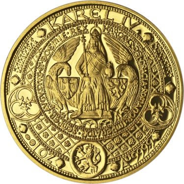 Náhled Averznej strany - Nejkrásnější medailon II. - Královská pečeť zlato Proof